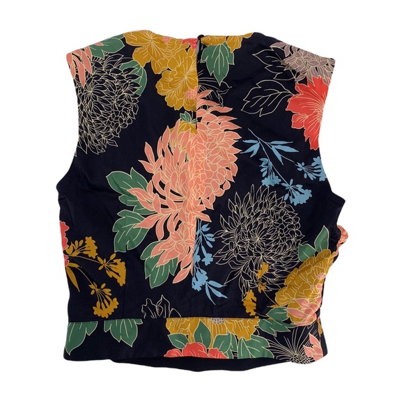 ZARA MULTICOLOR FLORAL WRAP CROP TOP SIZE XS - Picture 8 of 11